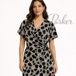 Parker Black & Ivory Printed Mini Dress